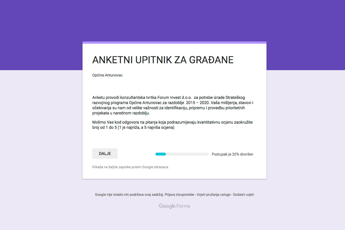 Anketni upitnik za građane