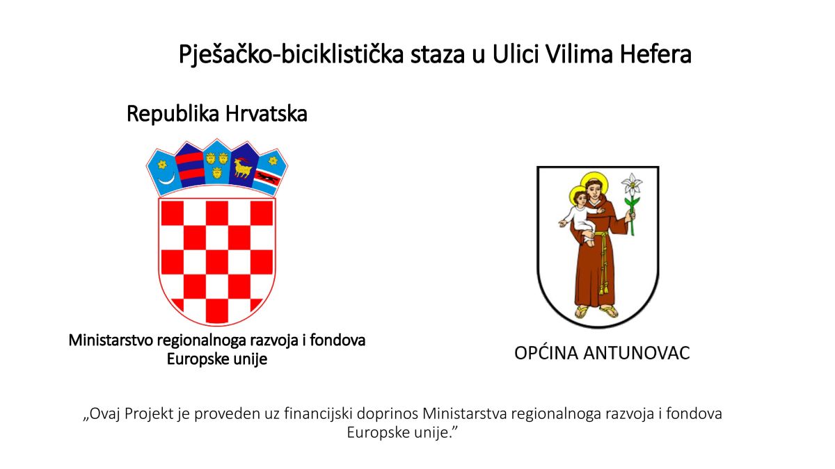 Pješačko-biciklistička staza u Ulici Vilima Hefera