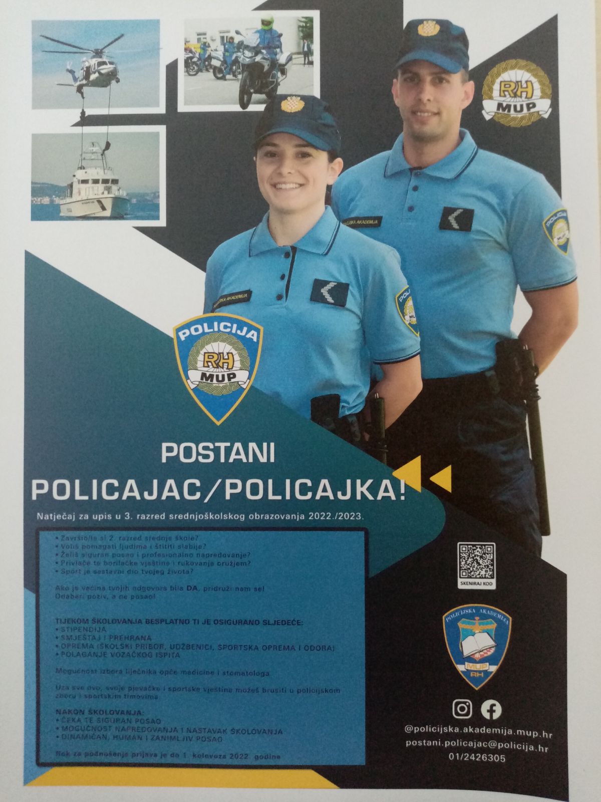 Plakat postani policajac policajka