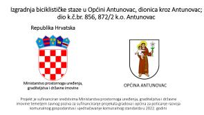 Izgradnja biciklističke staze u Općini Antunovac, dionica kroz Antunovac; dio k.č.br. 856, 872/2 k.o. Antunovac