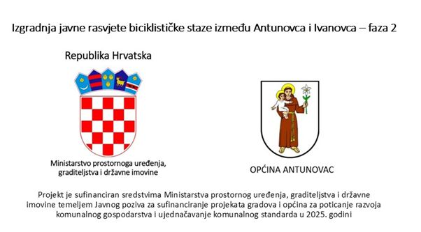 Izgradnja javne rasvjete biciklističke staze između Antunovca i Ivanovca - faza 2