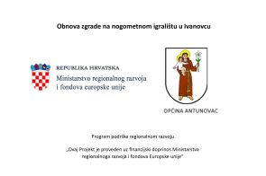Obnova zgrade na nogometnom igralištu u Ivanovcu